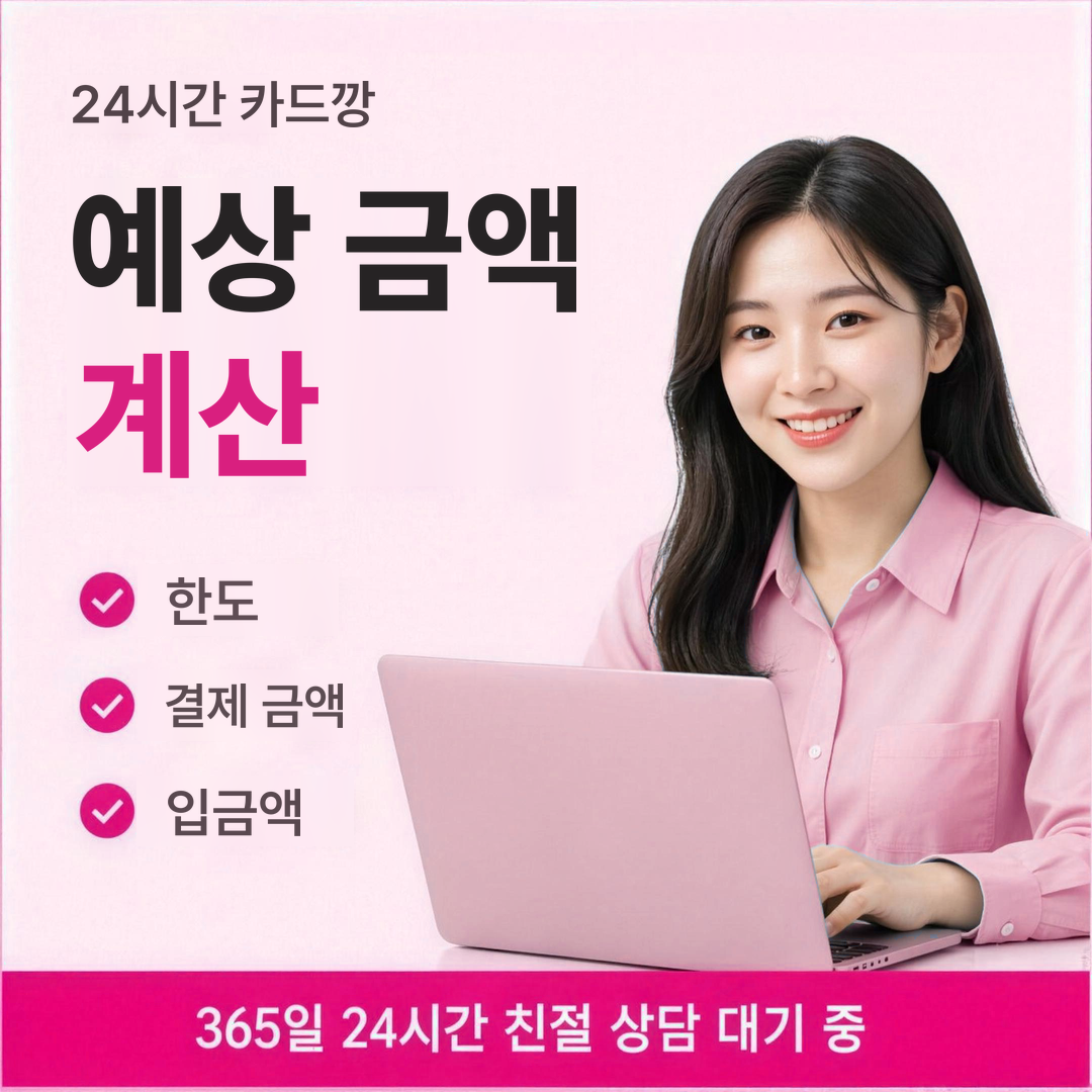다음머니 24시간 카드깡 예상 금액 계산 안내